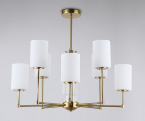 LH56217/8 BS/FR латунь/белый матовый E27/8 max 60W D700*600