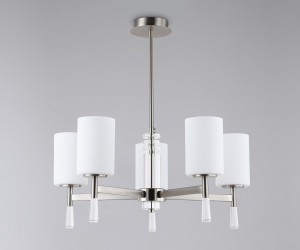 LH56251/5 SN/FR никель/белый матовый E27/5 max 60W D600*590