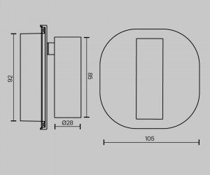 Настенный светильник (бра) Technical C175WL-9W-2.7-4K-B