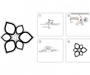 FA445/6 WH белый 87W 3000K/6400K 710*710*120 (Без ПДУ)