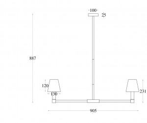 Подвесной светильник Maytoni MOD104PL-09B