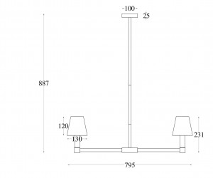 Подвесной светильник Maytoni MOD104PL-07B
