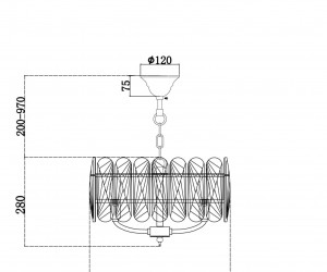 Подвесной светильник Maytoni MOD122PL-05BS