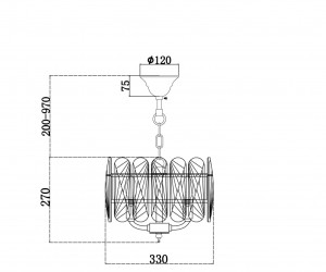 Подвесной светильник Maytoni MOD122PL-03BS
