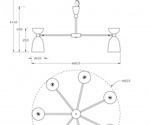 Подвесной светильник Maytoni MOD113PL-07W