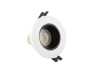 DK3020-WB Встраиваемый светильник, IP 20, 10 Вт, GU5.3, LED, белый/черный, пластик