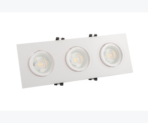 DK3023-WH Встраиваемый светильник, IP 20, 10 Вт, GU5.3, LED, белый, пластик