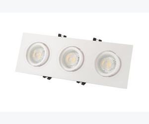 DK3023-WH Встраиваемый светильник, IP 20, 10 Вт, GU5.3, LED, белый, пластик