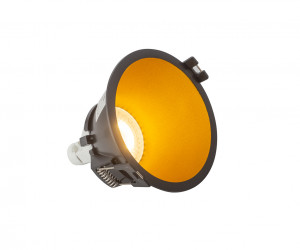 DK3026-BG Встраиваемый светильник, IP 20, 10 Вт, GU5.3, LED, черный/золотой, пластик