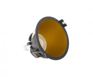 DK3026-BG Встраиваемый светильник, IP 20, 10 Вт, GU5.3, LED, черный/золотой, пластик