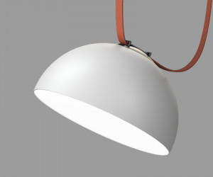 DK5562-WH+BK Cветильник для трека-ремня Belty, серия Flow со светодиодом, D300*H171мм, 48V DC, 28W, RA90, 120°, 4000K, IP20, белый с черным, алюминий