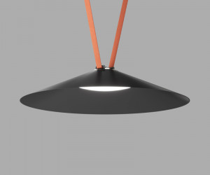 DK5568-BK Cветильник для трека-ремня Belty, серия Flow, со светодиодом, D600*H122мм, 48V DC, 24W, RA90, 120°, 4000K, IP20, черный, алюминий