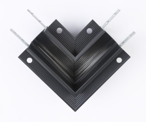 GL3354 BK черный коннектор угловой встраиваемый 85*85*H46.8