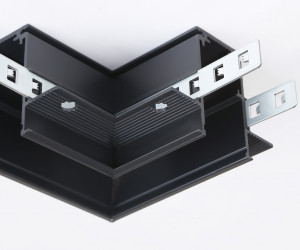 GL3354 BK черный коннектор угловой встраиваемый 85*85*H46.8