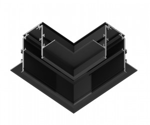 GL3354 BK черный коннектор угловой встраиваемый 85*85*H46.8