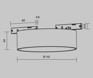 Трековый светильник Technical TR189-1-12W4K-BW