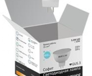 Лампа Gauss LED Elementary MR16 GU5.3 5.5W 4100К 1/10/100