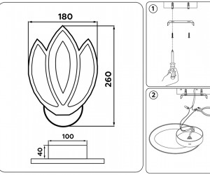 FA453 WH белый 3000K+6400K/4200K 24W 260*180*60