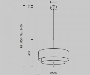 Подвесной светильник Maytoni MOD613PL-05GR