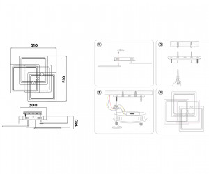 FA535/3 CF кофе 118W 510*510*140 (ПДУ РАДИО 2.4)