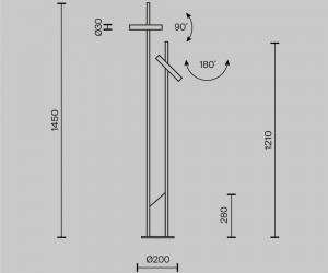 Напольный светильник (торшер) Maytoni MOD460FL-L6BS3K
