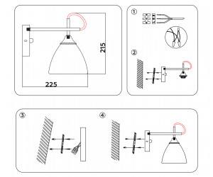 TR3045 CH/FR хром/белый матовый E27 max 40W 215*135*225