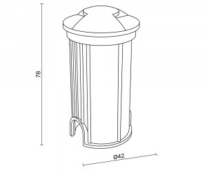 Встраиваемый светильник Outdoor O044DL-L1S3K
