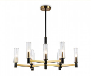 LH55513/9 BK/BS/CL черный/латунь/прозрачный E14*9 max 40W D760*760