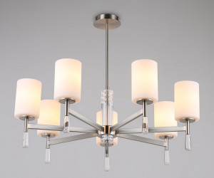 LH56253/7 SN/FR никель/белый матовый E27/7 max 60W D750*590