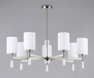 LH56253/7 SN/FR никель/белый матовый E27/7 max 60W D750*590