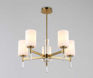 LH56261/5 BS/FR латунь/белый матовый E27/5 max 60W D600*590