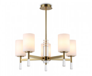 LH56261/5 BS/FR латунь/белый матовый E27/5 max 60W D600*590