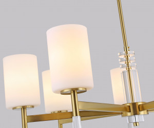 LH56263/7 BS/FR латунь/белый матовый E27/7 max 60W D750*590