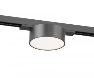 DK5761-DN Светильник для трека SHINE FLOW со светодиодом, D74*H28, 48V DC, 6W, RA?90, 3000K, IP20, темный никель, алюминий