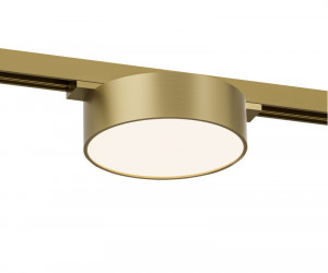 DK5762-SB Светильник для трека SHINE FLOW со светодиодом, D95*H28, 48V DC, 8W, RA?90, 3000K, IP20, сатинированная латунь, алюминий