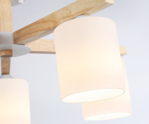 TR83113/5 WH/LW белый/светлое дерево E27/5 max 40W D700*325