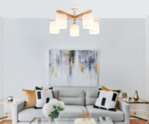 TR83113/5 WH/LW белый/светлое дерево E27/5 max 40W D700*325