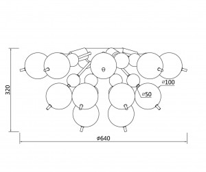 Потолочный светильник Maytoni MOD133CL-04BS