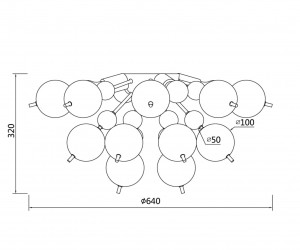 Потолочный светильник Maytoni MOD133CL-04CH