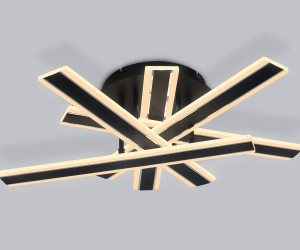 FA8906 BK/CH черный/хром 132W 3000K-6400K 620*590*150 (ПДУ РАДИО 2.4G)