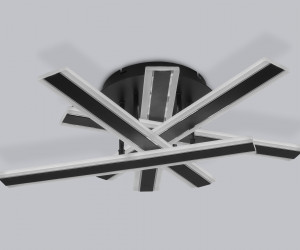 FA8906 BK/CH черный/хром 132W 3000K-6400K 620*590*150 (ПДУ РАДИО 2.4G)