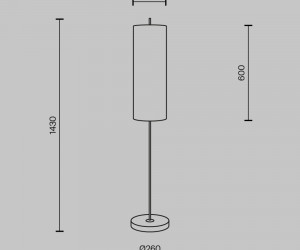 Напольный светильник (торшер) Maytoni MOD437FL-01B