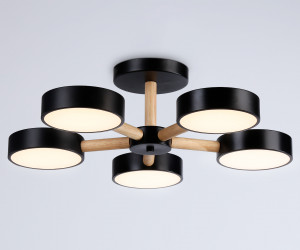 FL4828/5 BK черный 3000K-6400K 65W D580*160 (ПДУ ИК)