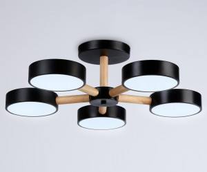 FL4828/5 BK черный 3000K-6400K 65W D580*160 (ПДУ ИК)