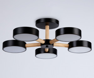 FL4828/5 BK черный 3000K-6400K 65W D580*160 (ПДУ ИК)