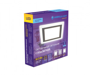 DCR392 6W+3W 4200K+4200K 220-240V 145*145*20 (A105*105)