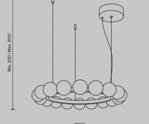 Подвесной светильник Maytoni MOD331PL-L32BS3K