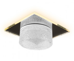 TN355 CH/CL хром/прозрачный GU5.3+3W (LED WHITE) 95*95*45