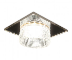 TN355 CH/CL хром/прозрачный GU5.3+3W (LED WHITE) 95*95*45