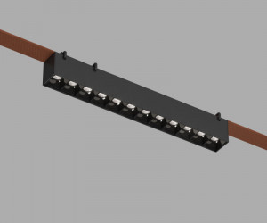 DK5670-BK Cветильник для трека-ремня Belty Smart, серия Grill, со светодиодом, L323*W40*H45мм, 48V DC, 12W, RA90, 24°, 2700-6000K, IP20, черный, алюминий